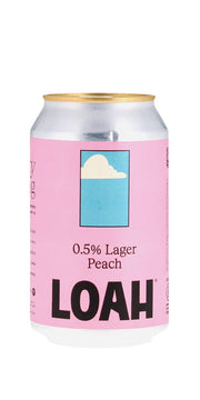 Loah Peach Lager 0.5% 330ml Can - The Salusbury Winestore